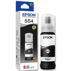 Botella Epson T554120-AL Negro Pigmento, 70 ml L8180 (6.700 paginas)