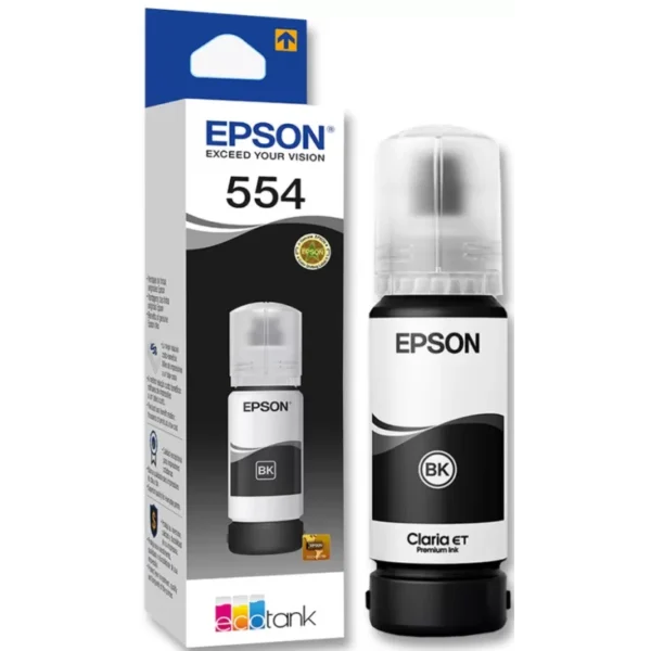 Botella Epson T554120-AL Negro Pigmento, 70 ml L8180 (6.700 paginas)