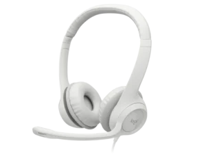 DIADEMA H390 Logitech USB Compatible Win-Mac Estéreo Digital Micrófono Suspensión Ruido Cable 2.33Metros y Controles Garantía 2Años-NEGRO