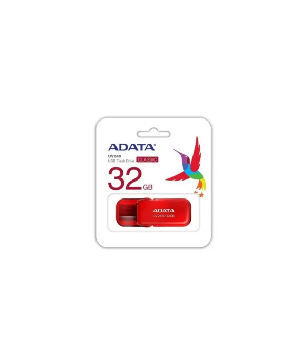 Memoria Adata USB 2.0 UV240 Escualizable 32GB, Roja