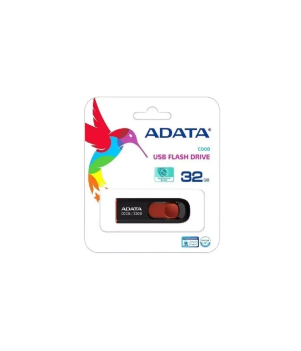 Memoria USB adata 2.0 C008 Retráctil 32GB, Negra